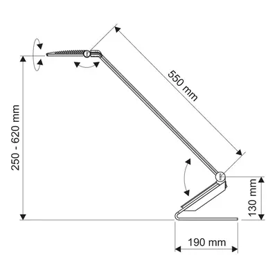 Maul Stolní lampa LED MAULsolaris, antracitová