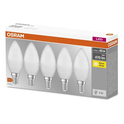 OSRAM OSRAM Base Classic B LED svíčka E14 4,9W 5ks