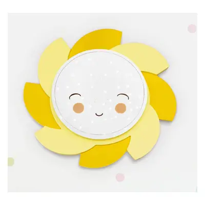 Elobra LED nástěnné svítidlo Sun Starlight Smile, žluté