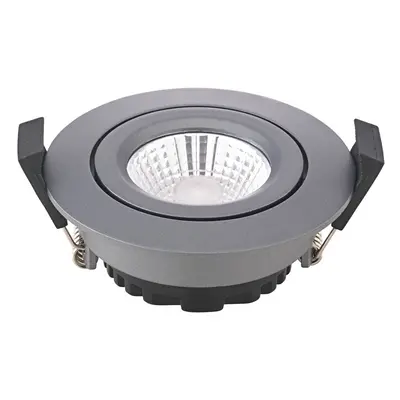 Sigor LED bodový podhled Diled, Ø 8,5 cm 6W Dim-To-Warm antracitová