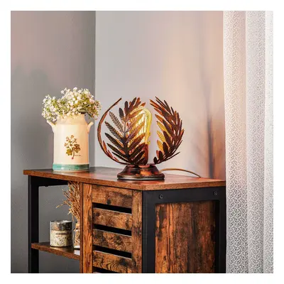 ONLI Stolní lampa Felce jako kapradí bronz, výška 24 cm