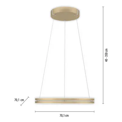 PURE PURE E-Loop LED závěsné světlo, CCT, zlatá