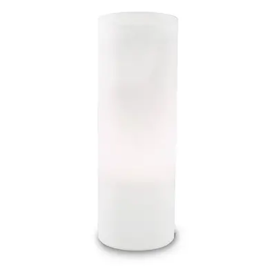 Ideallux Stolní lampa Edo z bílého skla, výška 35 cm