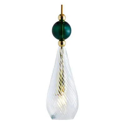 EBB & FLOW EBB & FLOW Smykke M gold crystal swirl ivy green