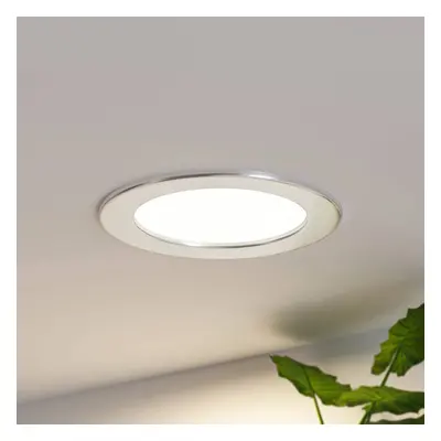 PRIOS Prios LED vestavné svítidlo Cadance, stříbrné, 17cm, 10ks, stmívatelné