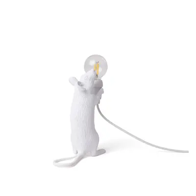 SELETTI LED deko stolní lampa Mouse Lamp USB stojící bílá