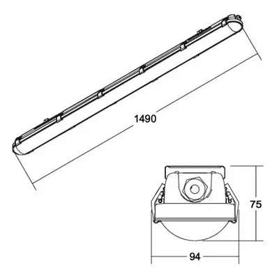 BRUMBERG BRUMBERG Humid One Pro LED koupelnová lampa DALI 149cm