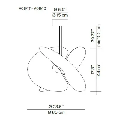 Luceplan Luceplan Levante LED závěsné světlo bílé Ø60cm 28W