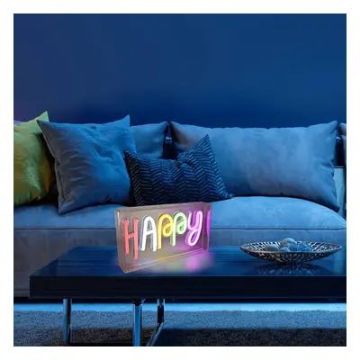 JUST LIGHT. LED stolní lampa Neon Happy, USB