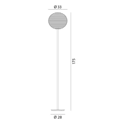 Rotaliana Rotaliana Flow Glass F2 stojací lampa Ø 33 cm