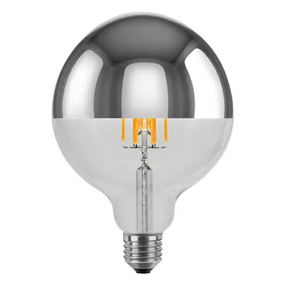 Segula SEGULA LED Globe E27 6,5W 927 zrcadlená stříbrná