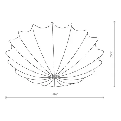 Euluna Stropní svítidlo Form z textilu, Ø 80 cm