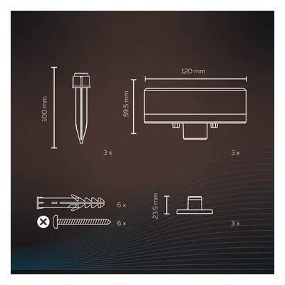 Calex Calex Smart Outdoor Ground bodovka CCT RGB 3zdroje