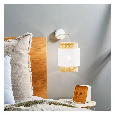 TK Lighting Nástěnné svítidlo Boho, bílá/ratan