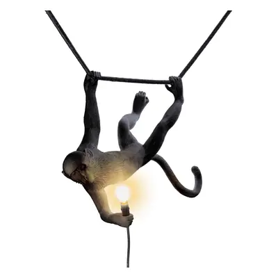 SELETTI LED venkovní světlo Monkey Lamp houpající černá