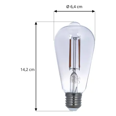 LUUMR LUUMR Smart LED žárovka E27 ST64 kouřově šedá 4,9W Tuya WLAN