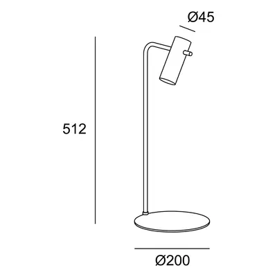 LEDS-C4 LEDS-C4 Nude Curved stolní lampa E27 šedá/černá