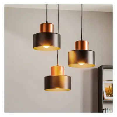 TEMAR LIGHTING Závěsné světlo Olla, tři zdroje, kulaté