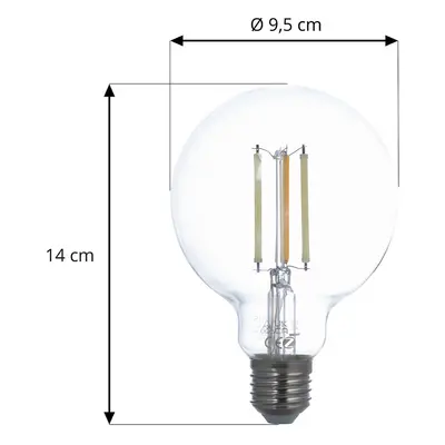 LUUMR LUUMR Smart LED žárovka E27 G95 7W ZigBee Tuya čirá 2ks