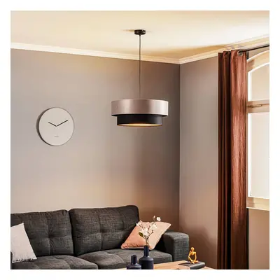 Maco Design Závěsná lampa Dorina, stříbrná/černá Ø 50 cm