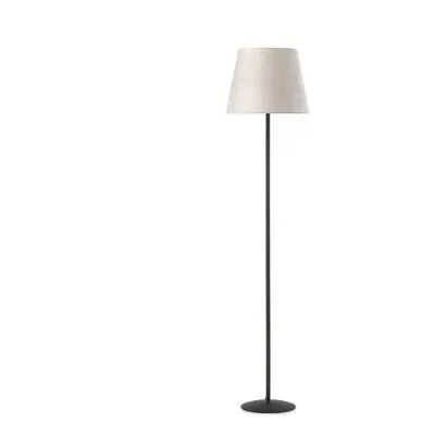 ONLI Stojací lampa Loris, černá, pískově béžové stínidlo