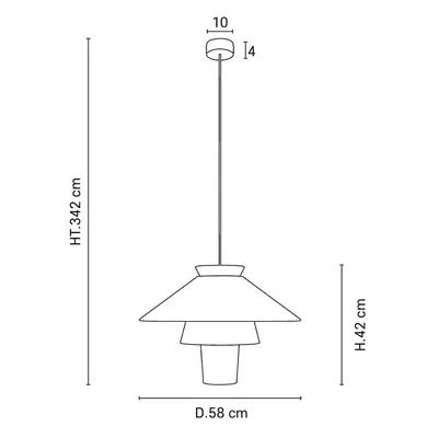 MARKET SET MARKET SET Závěsné svítidlo Ruche, Ø 58 cm, marshmallow