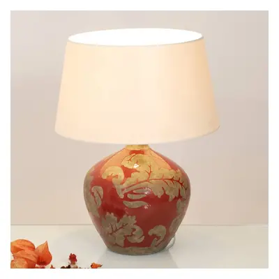 Holländer Stolní lampa Toulouse kulatá, výška 42 cm, červená