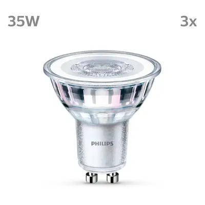 Philips Žárovka Philips LED GU10 3,5W 255lm 827 čirá 36° 3ks