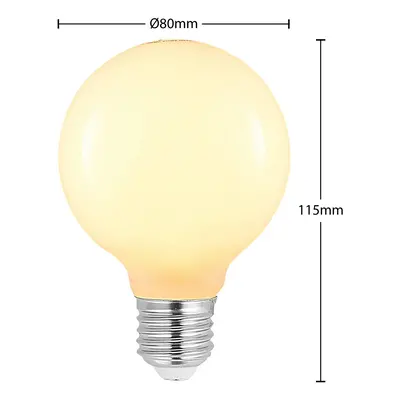 Arcchio LED žárovka E27 8W G80 2700K stmívací, opálová