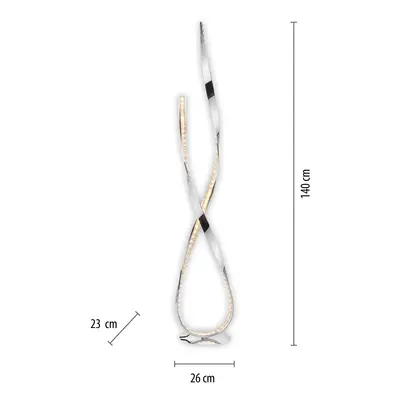 Paul Neuhaus LED stojací lampa Brilla, stmívatelná, chrom