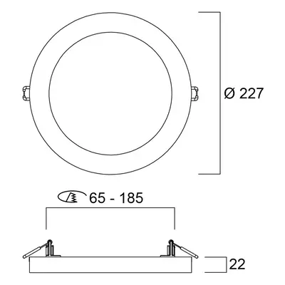 Sylvania Sylvania Start LED downlight 5in1 Ø 21,7cm 18W