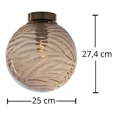 Eco-Light Stropní světlo Nereide, sklo bronz