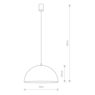 Euluna Závěsná lampa Hemisphere S, Ø33cm, černá/zlatá