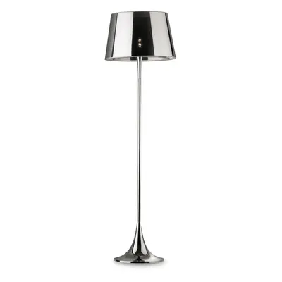 Ideallux Stojací lampa London Cromo výška 174cm, chrom/čirá