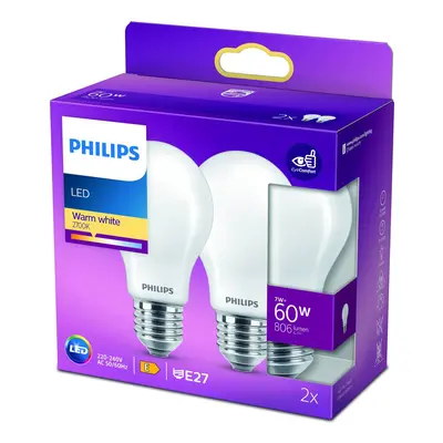 Philips Philips LED žárovka E27 7W 2 700K opál 2ks