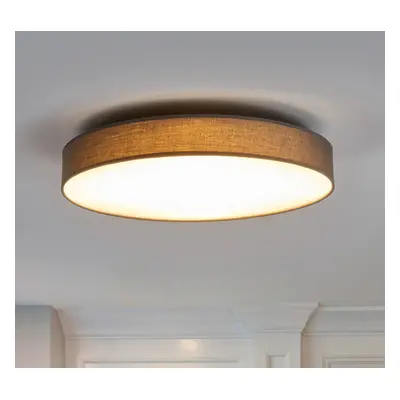 Lindby LED textilní stropní lampa Saira, 50 cm, šedá