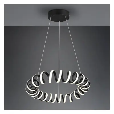 Trio Lighting LED závěsné světlo Curl SwitchDim, černá