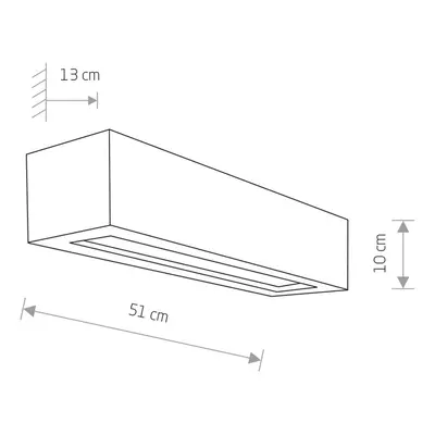 Euluna Nástěnné světlo Solid z betonu, šířka 51 cm