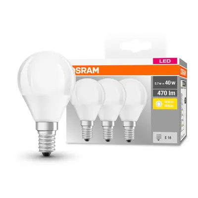 OSRAM OSRAM LED kapka E14 P40 4,9W 2 700K 470lm 3ks