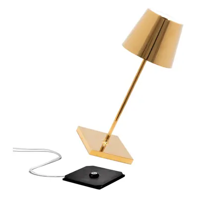 Zafferano Zafferano Poldina mini bateriová lampa uvnitř zlatá lesklá