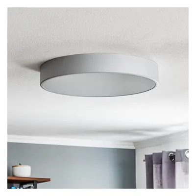 TEMAR LIGHTING Stropní svítidlo Cleo 500, šedé, senzor, IP20, Ø 50 cm, kovové