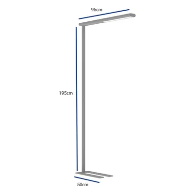 Maul LED kancelářská stojací lampa MAULjet, stmívatelná, stříbrná