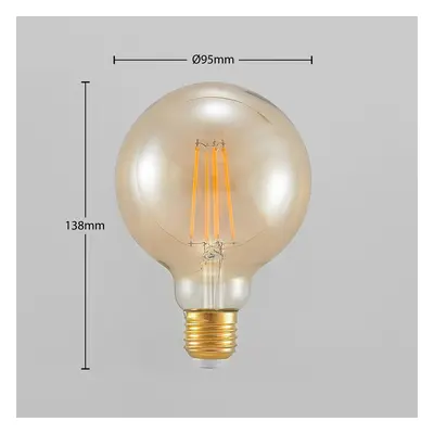 Arcchio LED žárovka E27 G95 6,5W 2500K jantar 3 st.