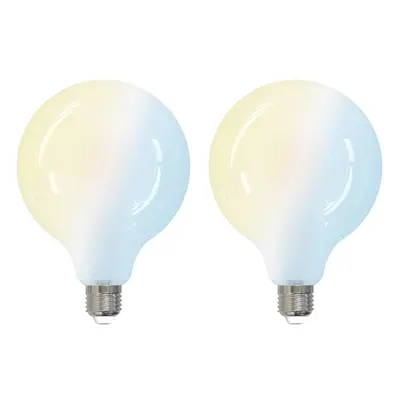 LUUMR LUUMR Smart LED žárovka 2ks E27 G125 7W CCT matná Tuya