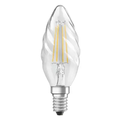 OSRAM OSRAM LED žárovka-svíčka E14 4W 827 čirá kroucená