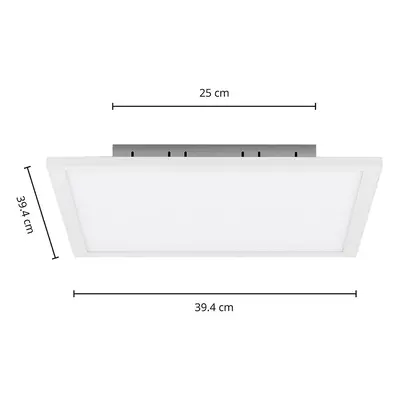 Arcchio Panel Arcchio LED, CCT Lysander, 39 cm, bílý, hliník