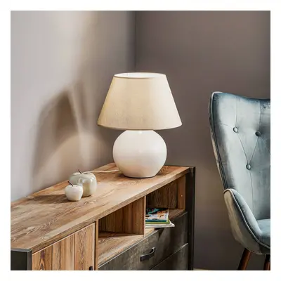 ONLI Stolní lampa Sfera, výška 53 cm, bílá/šedá