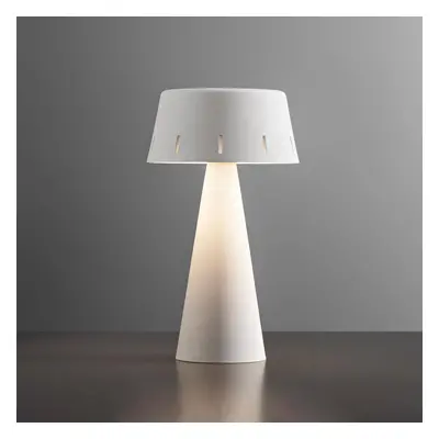 OleV Stolní lampa OLEV Makà LED s dobíjecí baterií, bílá