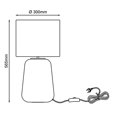 Brilliant Stolní lampa Hydra výška 56,5 cm šedá/žlutá