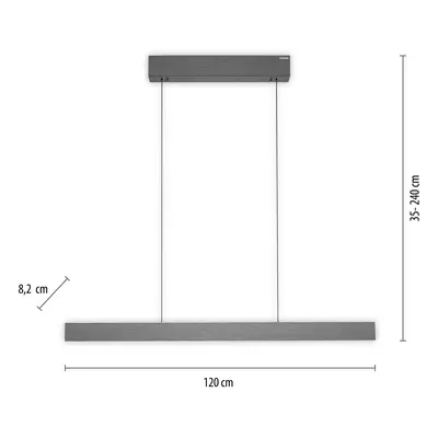 PURE PURE E-Motion LED závěsné světlo nosník, CCT, šedá